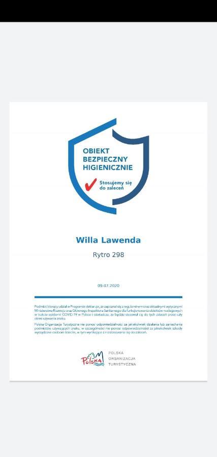 Willa Lawenda Rytro Exterior photo